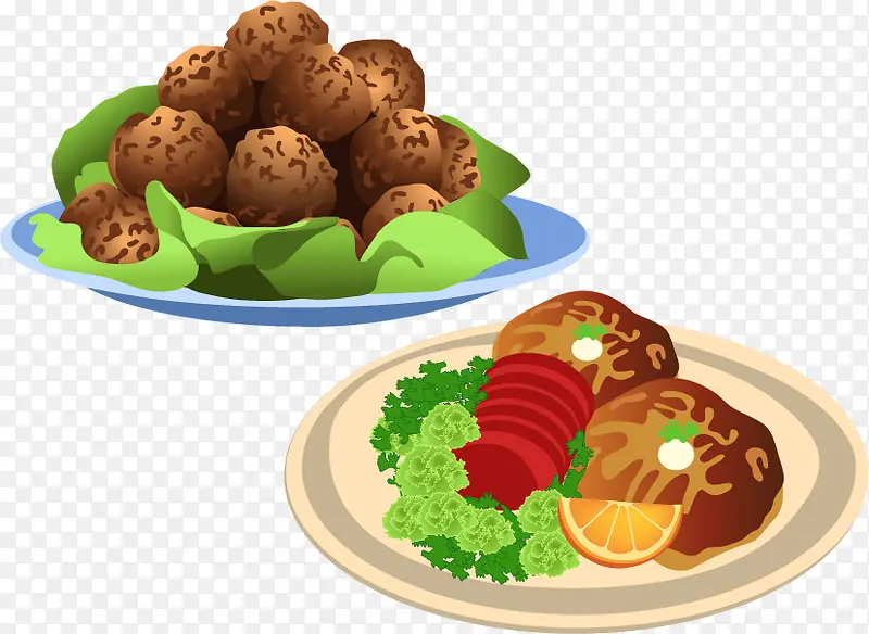 丸子菜肴PNG矢量素材
