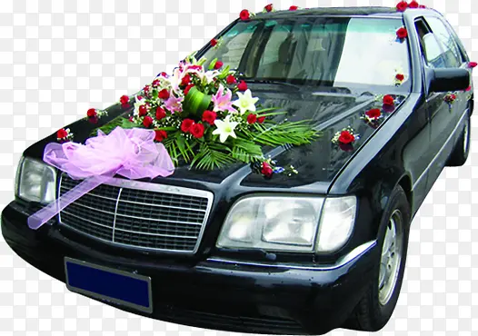 黑色婚车玫瑰婚礼
