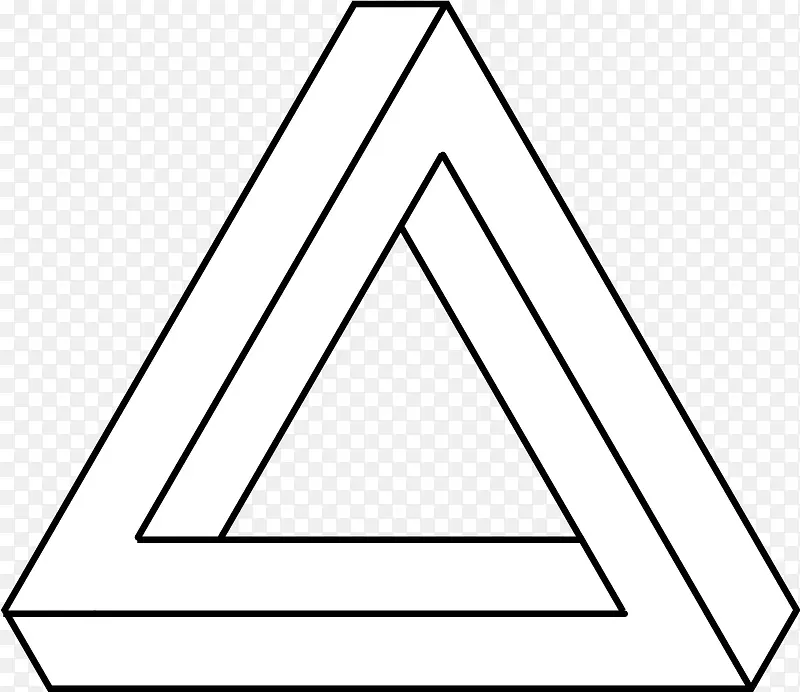灰色黑线三角形