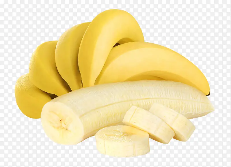 切成片的香蕉新鲜诱人