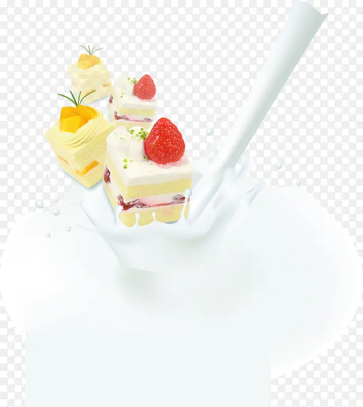 蛋糕风格酸奶海报设计