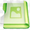 绿色照片文件夹桌面图标