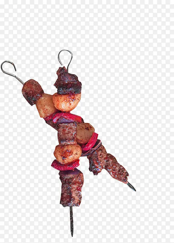 棕色简约烤肉串装饰图案