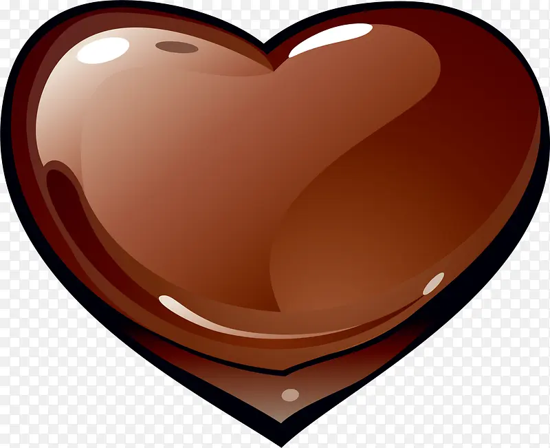 棕色爱心巧克力