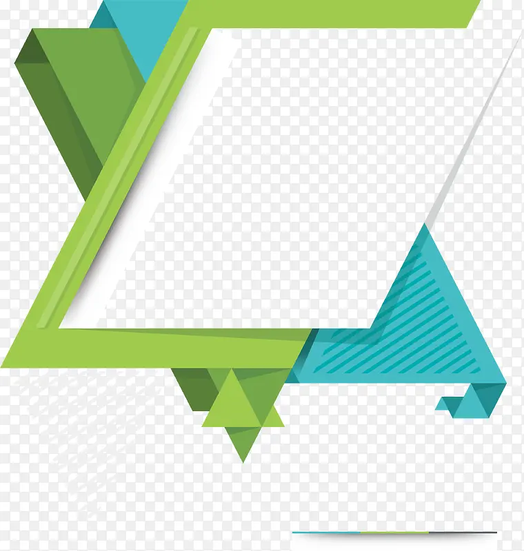绿色折纸商务封面