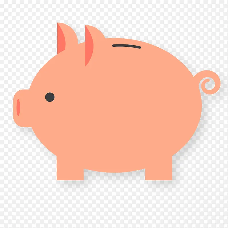 浅粉色的小猪存钱罐