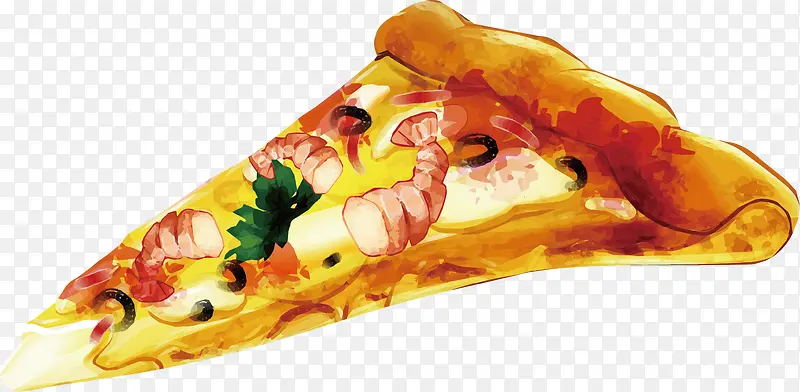 大虾披萨矢量图