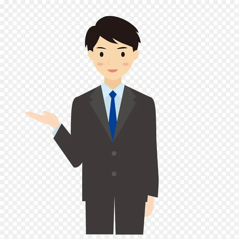 卡通装饰人物介绍海报设计男士