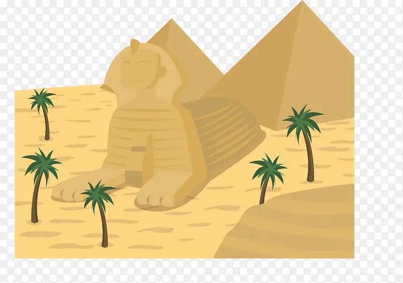 矢量埃及狮身人面像
