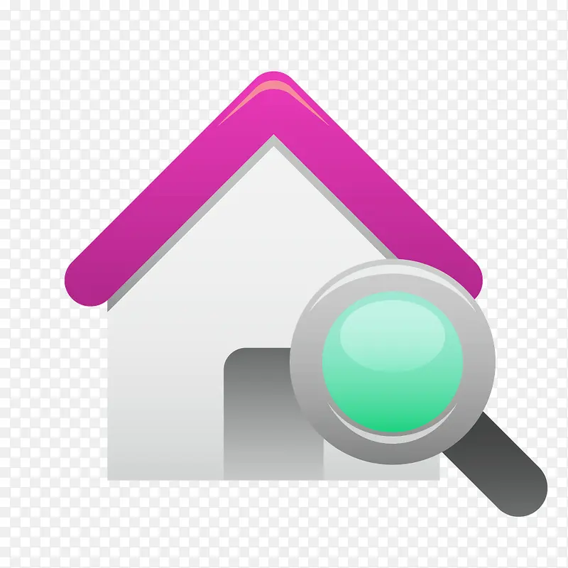 紫色质感小房子图标
