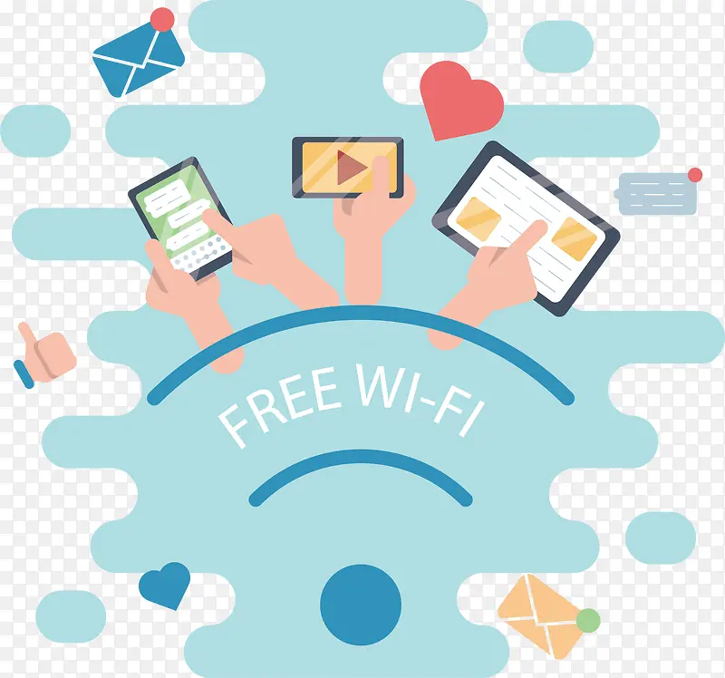 矢量免费wifi标志
