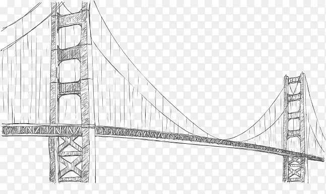 手绘跨海大桥图标