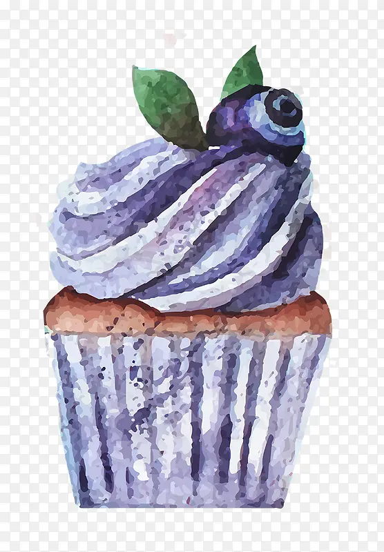 蓝莓冰淇淋蛋糕