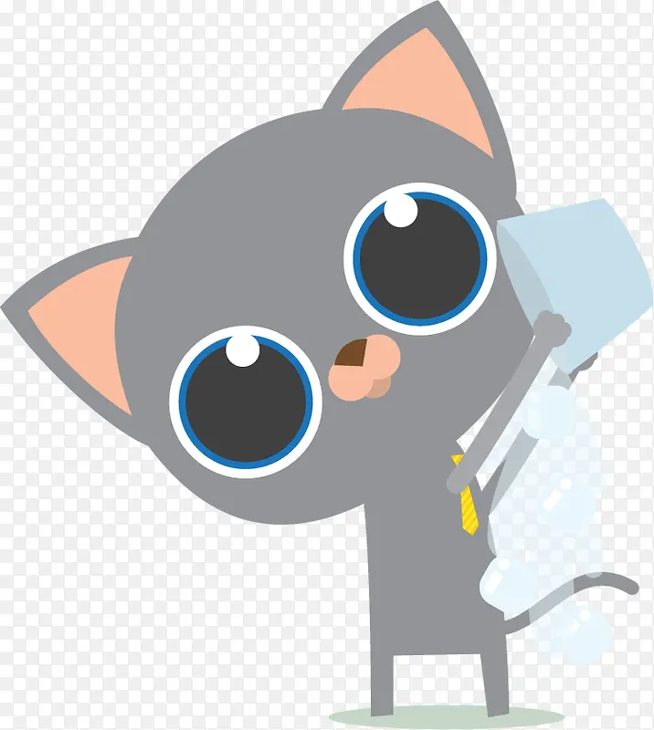 矢量手绘可爱猫咪