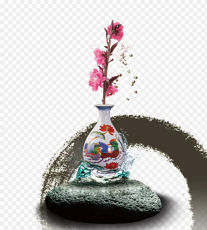 中国风花瓶装饰