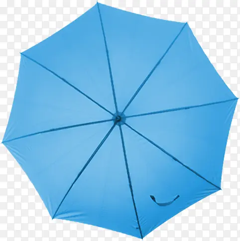 蓝色卡通海报夏日雨伞