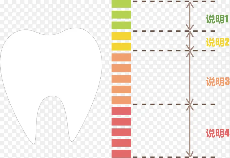 矢量牙齿保养说明图
