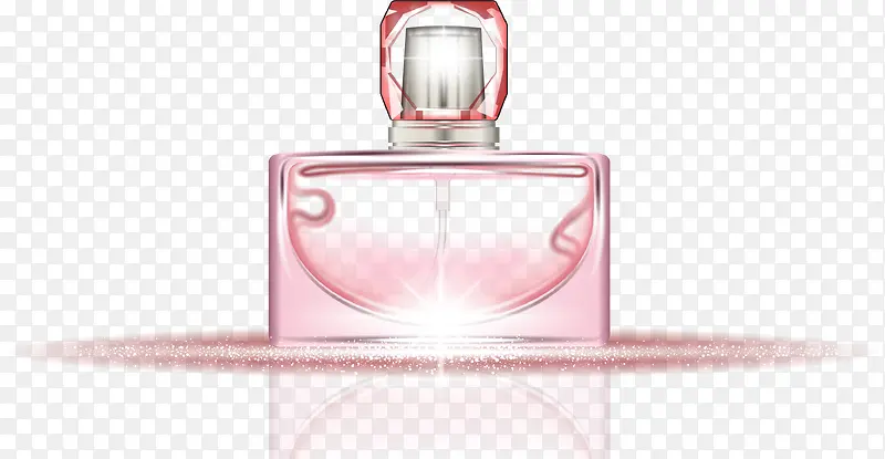 浪漫粉色香水瓶
