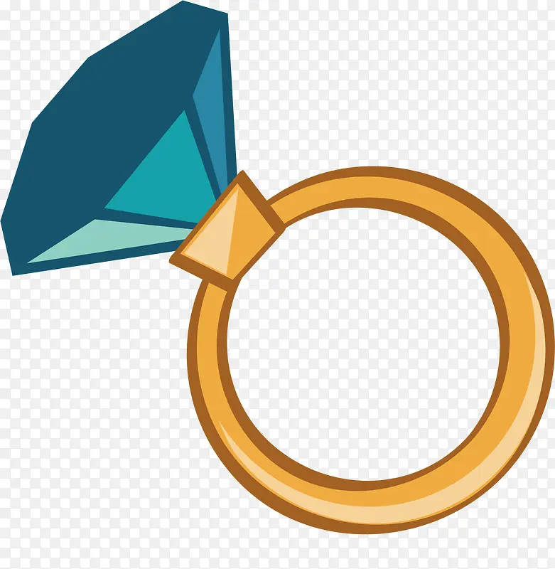 宝石蓝钻石戒指