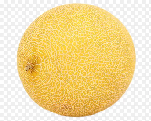 一个黄色的哈密瓜