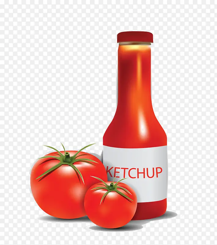 番茄和番茄酱瓶图案图片