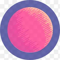 粉蓝创意圆形双层
