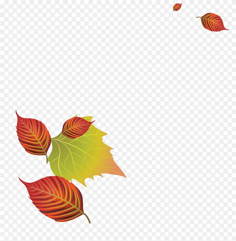 秋天树叶矢量背景装饰图案
