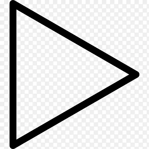 打右箭头三角形轮廓图标