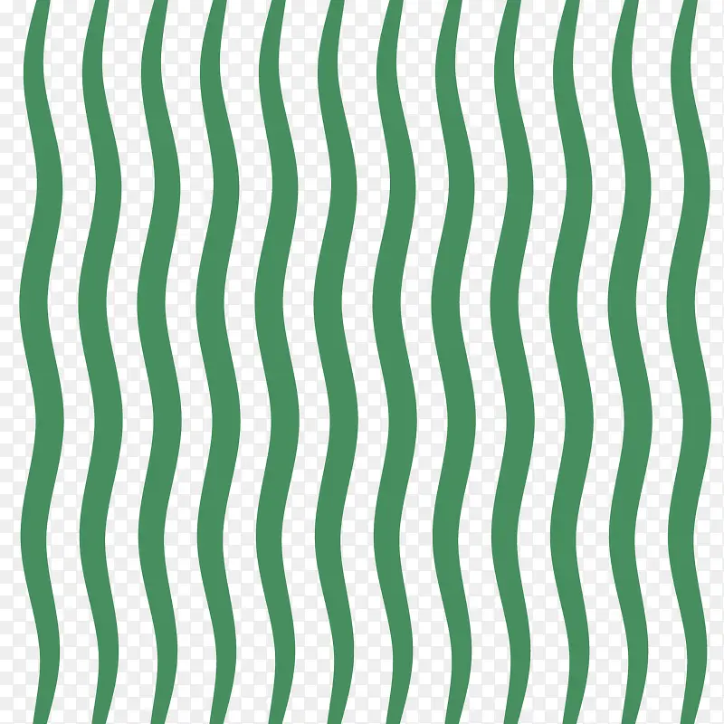 绿色卡通波浪纹矢量图