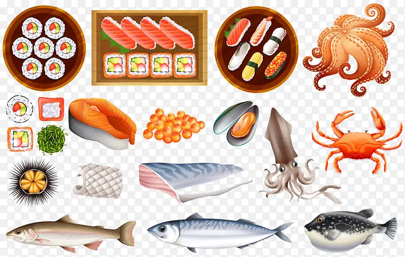 日本料理美食插画