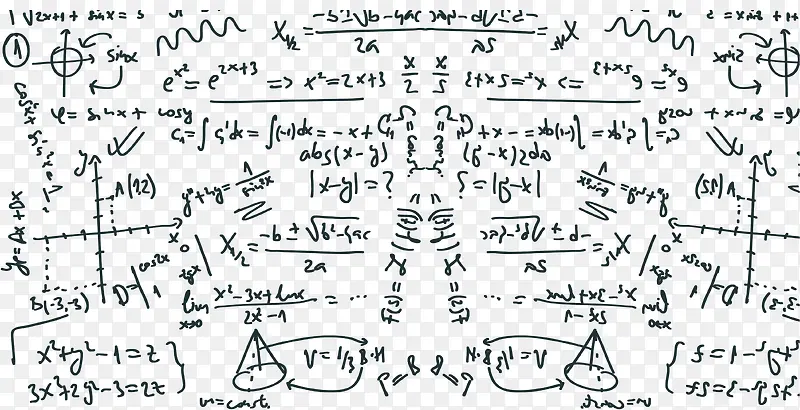 手写数学解题方程式