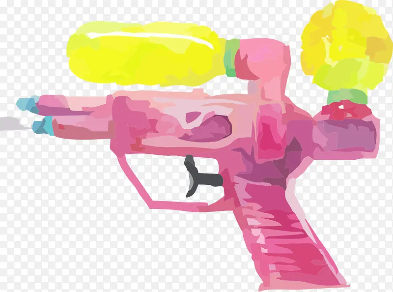 矢量粉色水枪