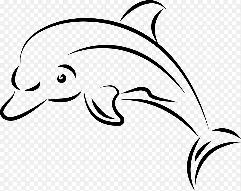 线描海豚
