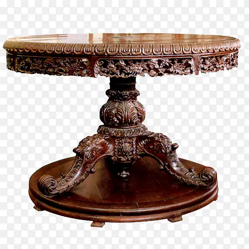 复古雕花桌子