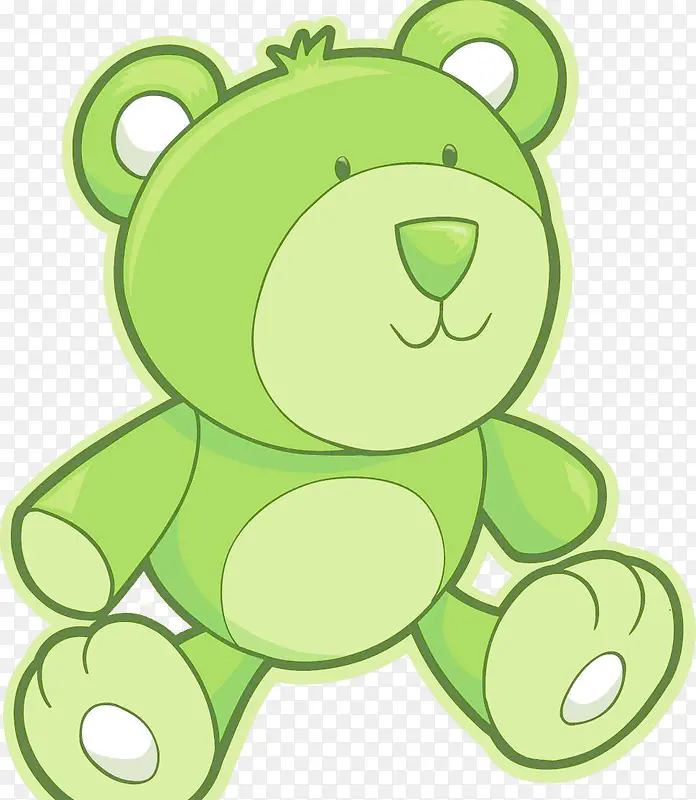 绿色卡通熊