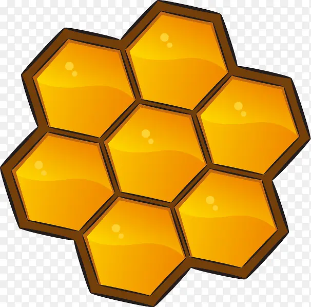 黄色蜜巢蜂蜜图案