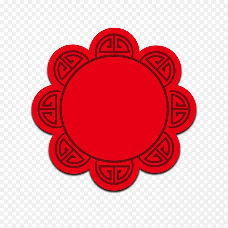 红色花纹背景