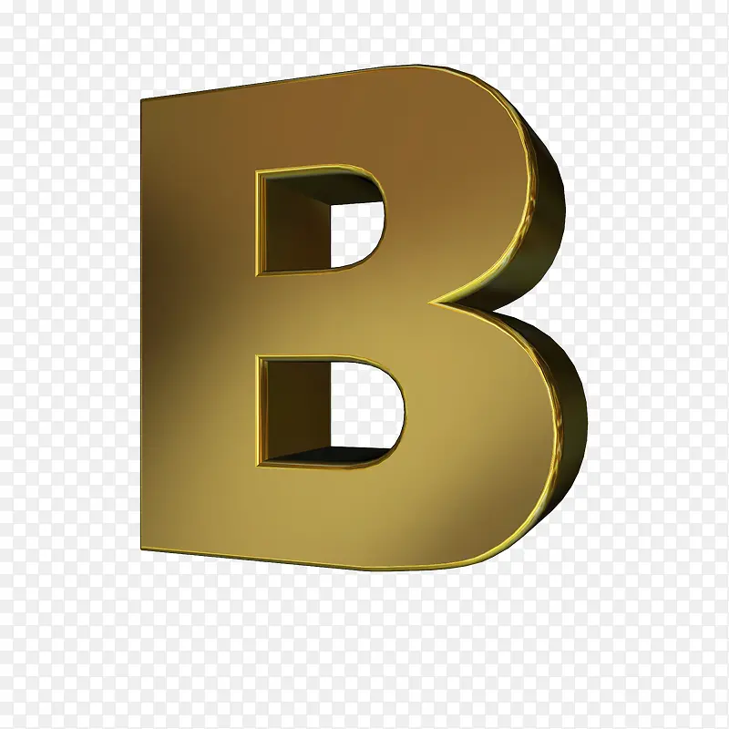 金属字母B