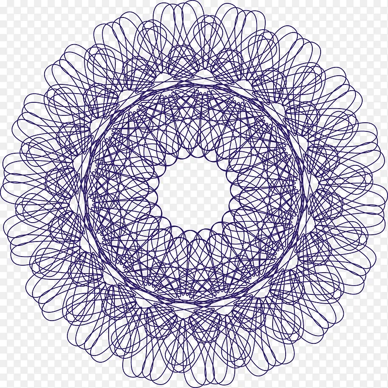 矢量紫色螺旋花纹图