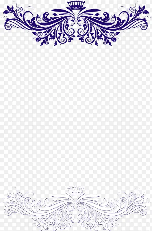 蓝色欧式礼盒花纹