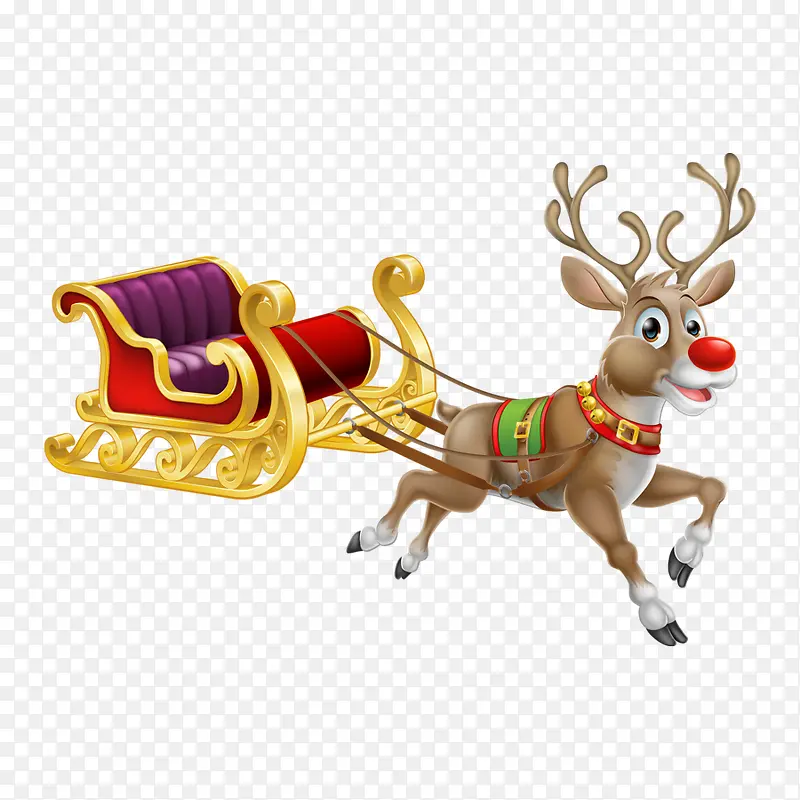 圣诞节装饰麋鹿车