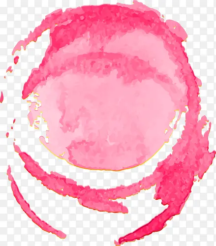 粉色水墨一团