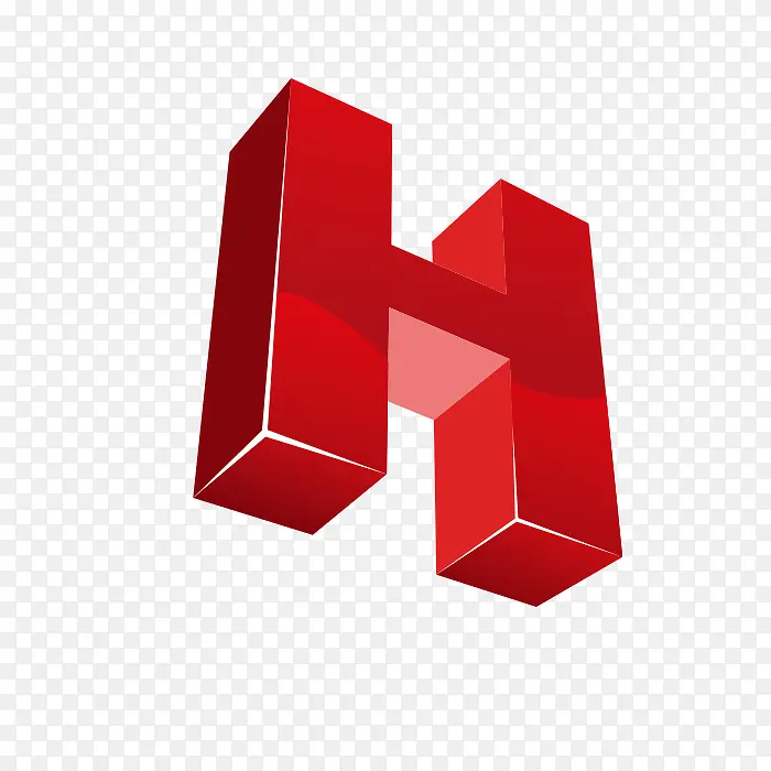 立体字母H