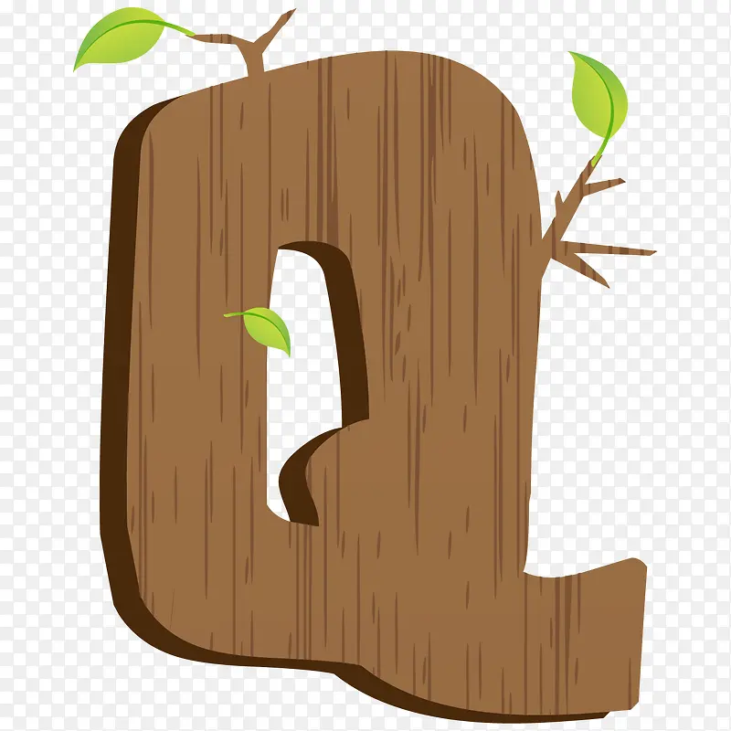 创意木制英文字母Q