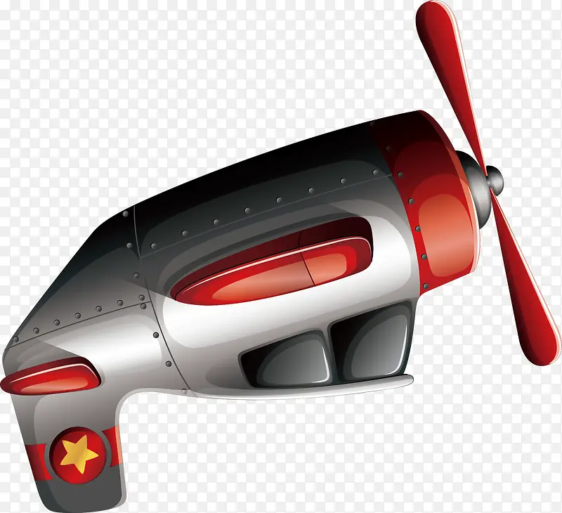中国风潜水艇翱翔红色