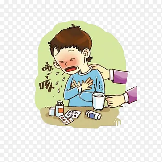 感冒的男孩