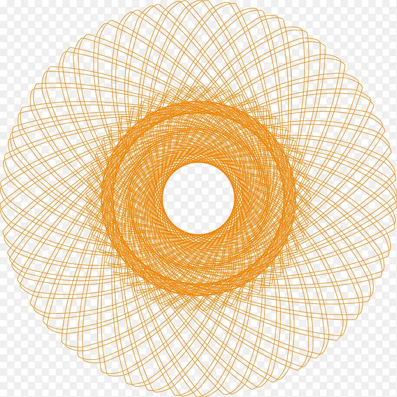 矢量橙色螺旋花纹图