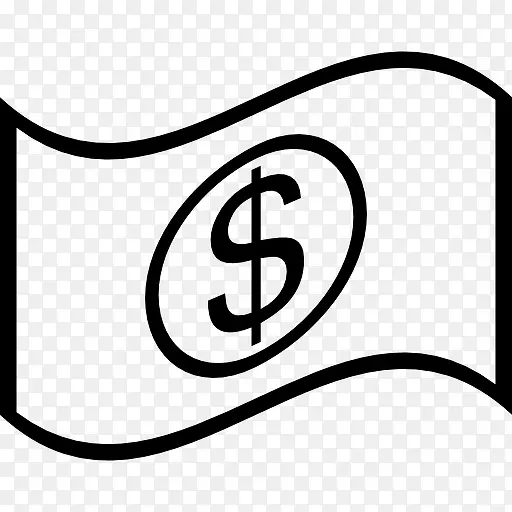 一美元的钞票图标