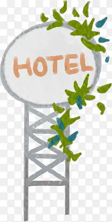精美植物花藤宾馆创意标志