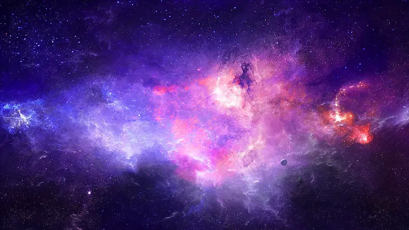 紫色梦幻太空星星